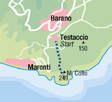 Mappa Il sentiero delle Baie